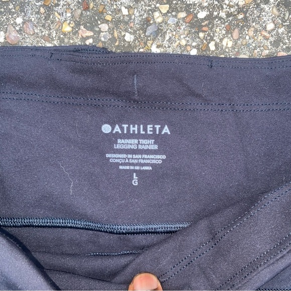 Athleta Charcoal Leggings with zippers black - Picture 5 of 7